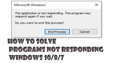 what happens when a program is not responding