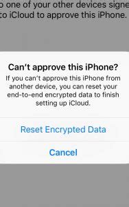 what happens when you reset encrypted data on iphone
