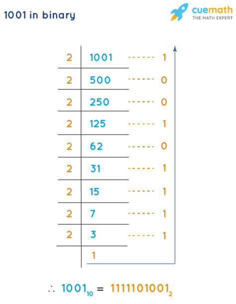 what is 1001 in binary