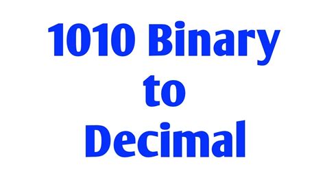 what is 1010 in binary