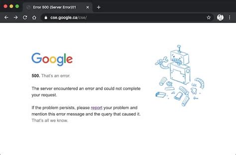 what is 500 error code means