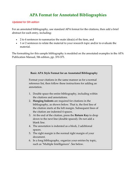 what is a bibliography in apa format