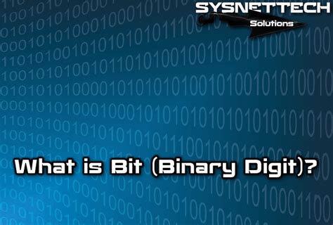 what is a binary digit or bit
