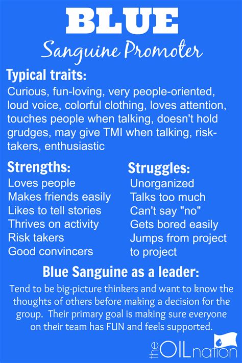 what is a blue personality color code
