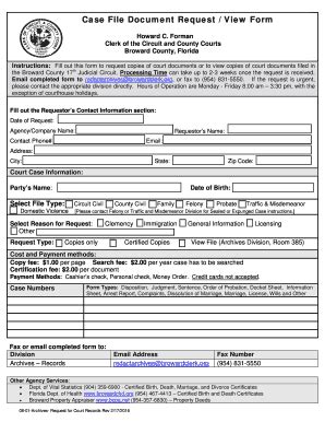 what is a case file example