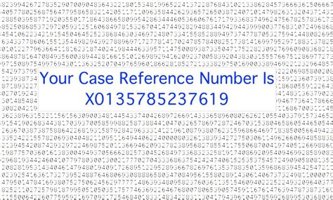 what is a case reference number
