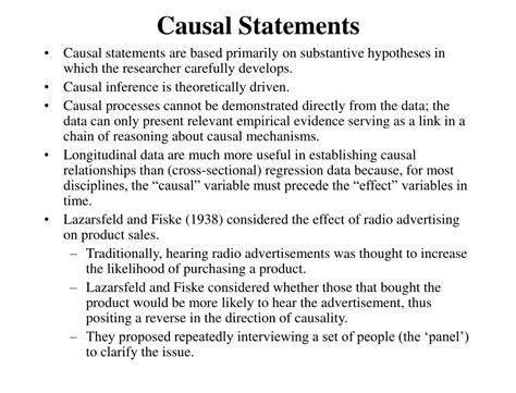 what is a causal statement