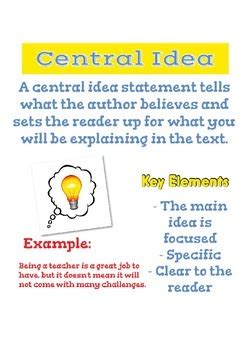 what is a central idea in writing