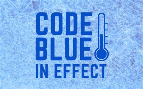 what is a code blue weather warning