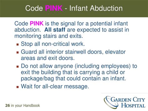 what is a code pink in labor and delivery