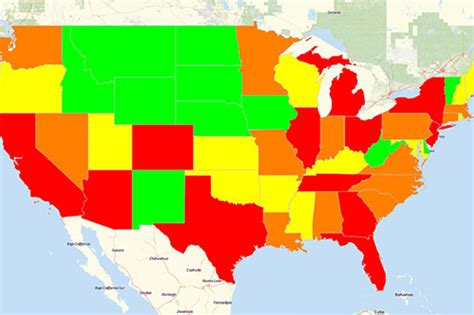 what is a color coded map called