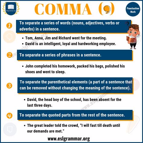 what is a comma used for in grammar