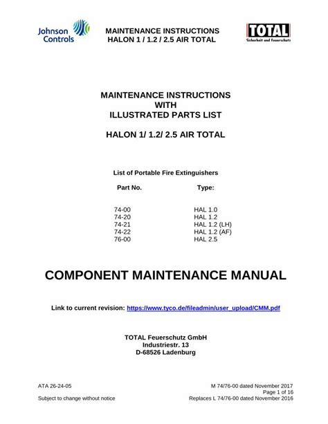 what is a component maintenance manual