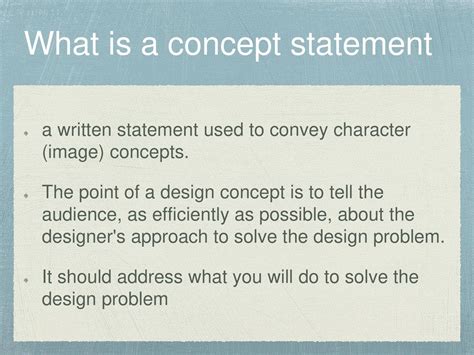 what is a concept statement