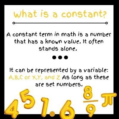 what is a constant in math term