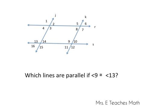 what is a converse in geometry parallel lines
