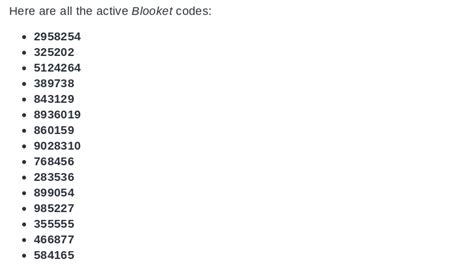 what is a current blooket code