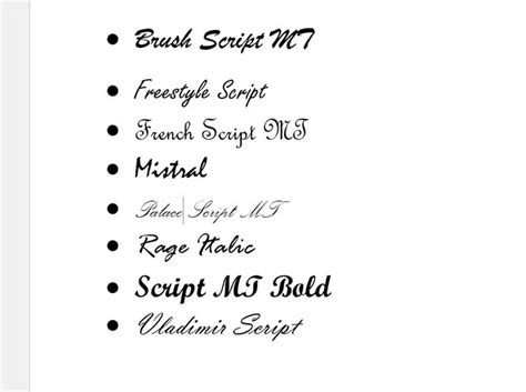 what is a cursive font in microsoft word