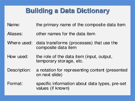 what is a data dictionary in computer science