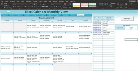 what is a dynamic calendar in excel