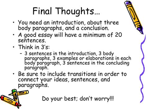 what is a final thought in an essay