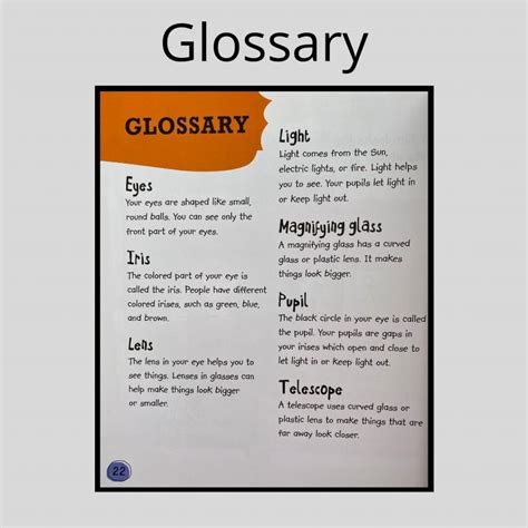 what is a glossary definition for kids