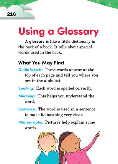 what is a glossary for kids