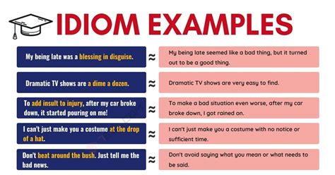 what is a good example of a idiom
