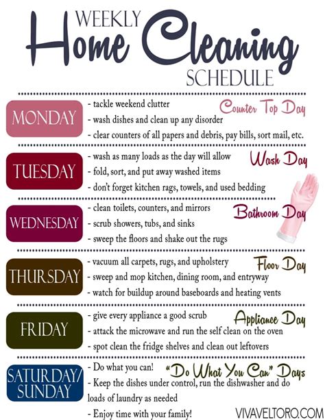 what is a good house cleaning routine