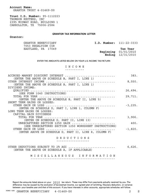 what is a grantor trust letter