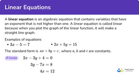 what is a linear function equation
