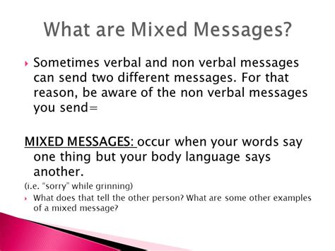 what is a mixed message in communication