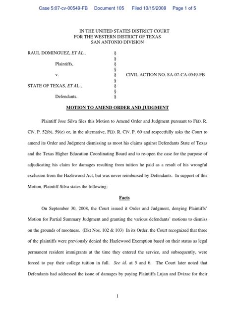 what is a motion to amend judgment