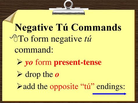 what is a negative tu command