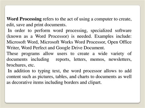 what is a new word processing document