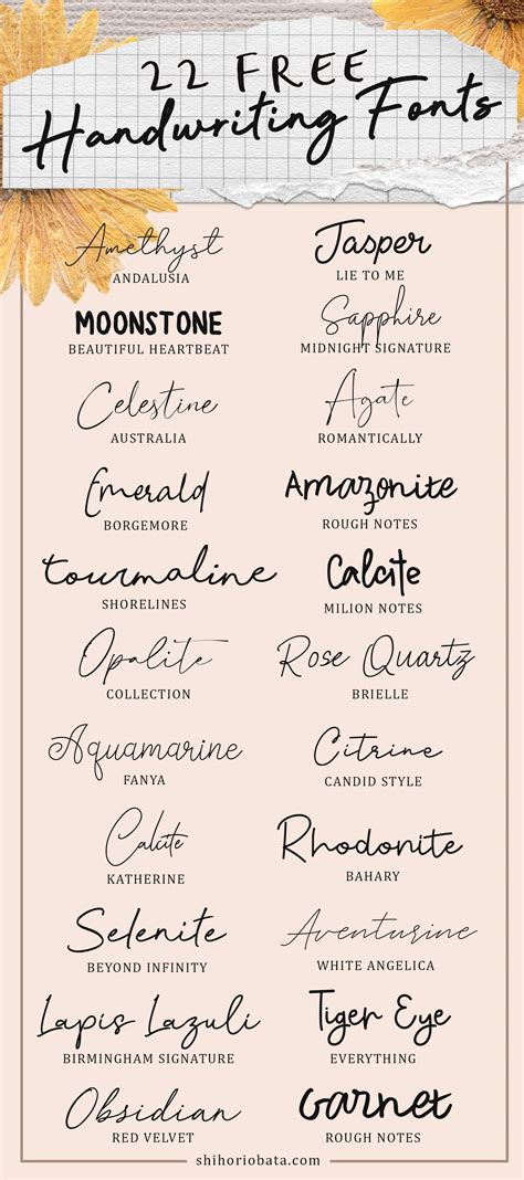 what is a nice handwriting font in word