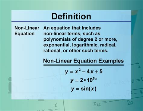 what is a non linear function equation