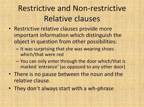 what is a non restrictive relative clause