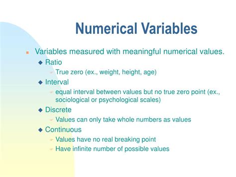 what is a numerical variable