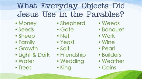 what is a parable and give an example