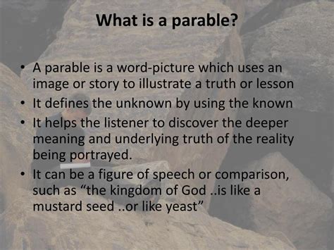 what is a parable simple definition