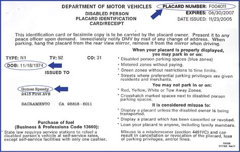 what is a placard number