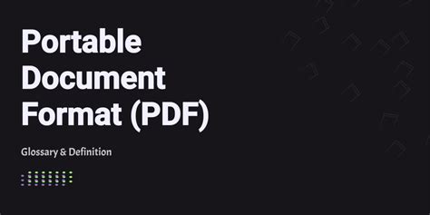 what is a portable document format file