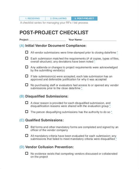what is a post project evaluation