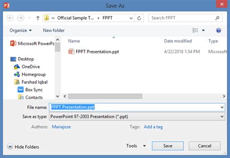 what is a powerpoint file called