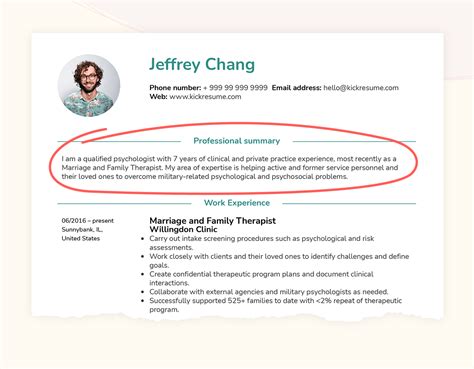 what is a professional summary on a cv