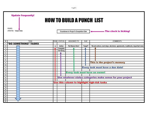 what is a project punch list