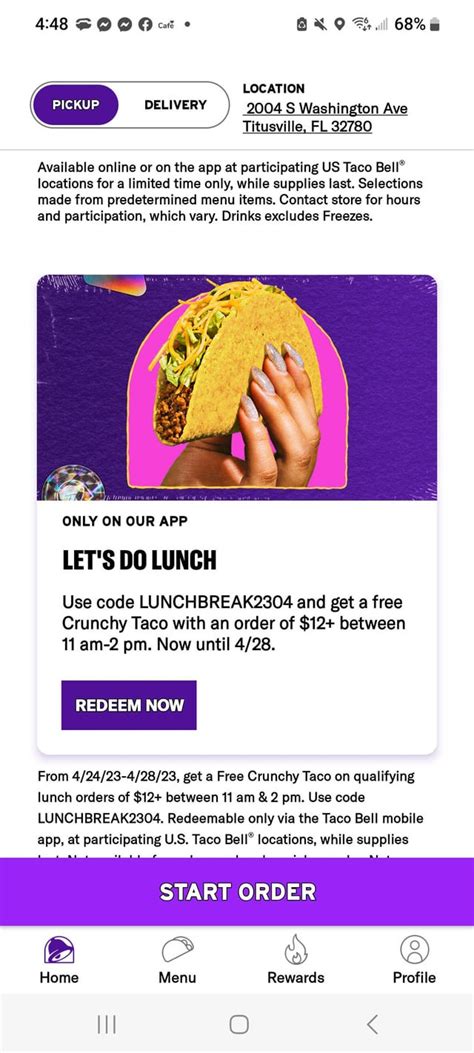 what is a promo code for taco bell