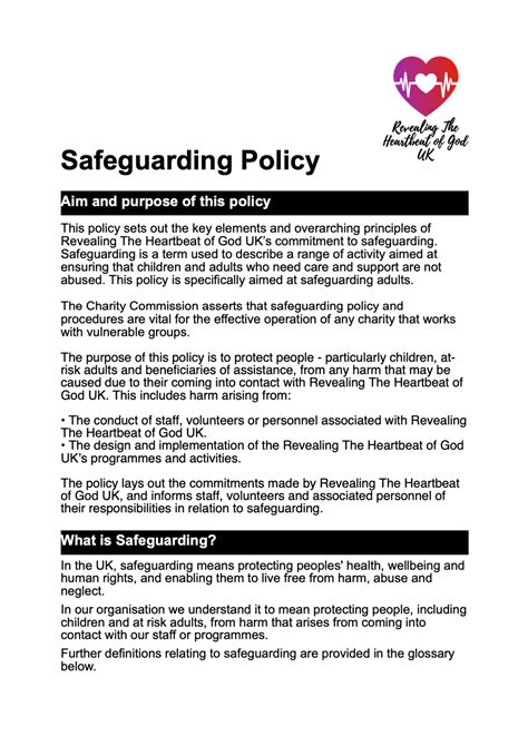 what is a safeguarding policy uk