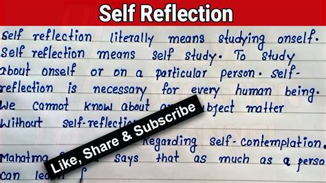 what is a short reflection